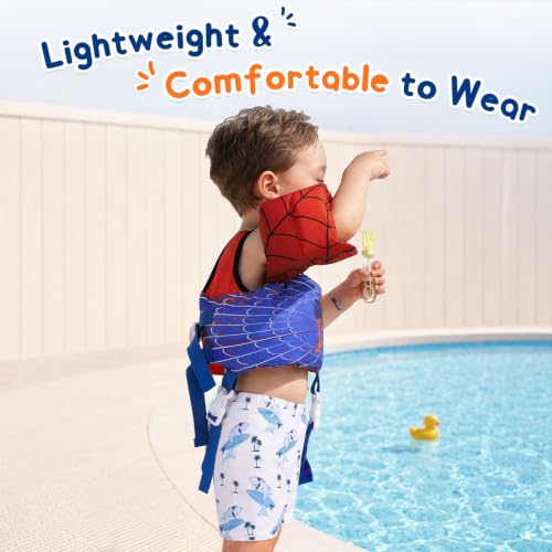 Toddler Swim Vest Kids Floaties for Pool, Kids Swim Vest with Arm Floaties Adjustable Crotch Strap, Fits 2-7 Years Old Boys and Girls 22-66 Pounds Children - image 6