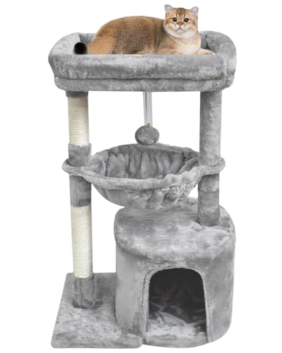 SYANDLVY Small Cat Tree for Indoor Cats, Activity Cat...
