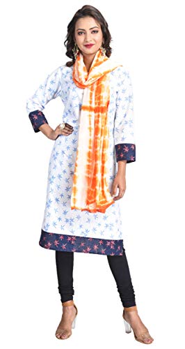 Image of Women's Pure Cotton Traditional Authentic Shibori Tie Dye Dupatta Chunni