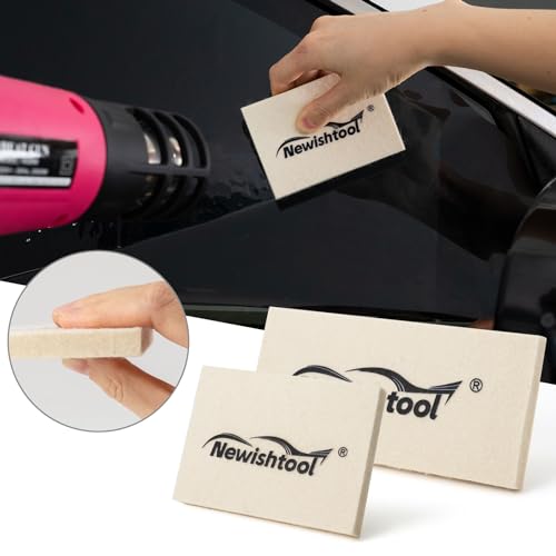 Image of NEWISHTOOL Wool Felt Squeegee for Window Tinting, 2 Sizes Shrink Wool Squeegee, Scratch-Free Soft Window Tint Applicator