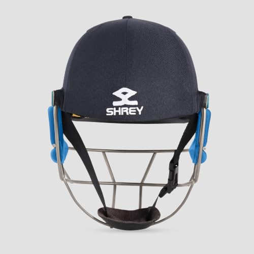 Image of Shrey Master Class Air 2.0 Stainless Steel Batting Cricket Helmet for Men's (Navy /Curious Blue, S)