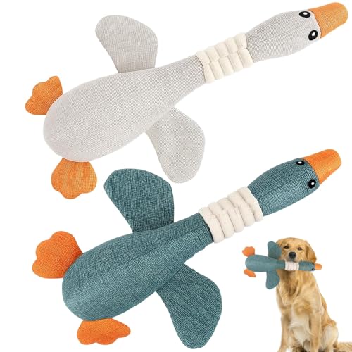 JazRvr 2 Stück Hundespielzeug Unzerstörbar, Welpenspielzeug, Hundespielzeug, Anti Stress Ente Für Hunde, Speziell Für Hunde Konzipiert Und Für Alle Arten Von Hunden Geeignet