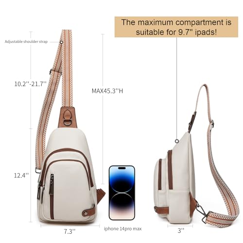 08 Beige with Brown Sling Bag + Beige with Brown Small Crossbody Bags for women4