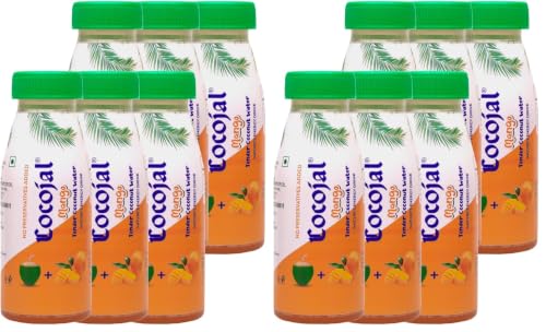 Image of Cocojal Mango Tender Coconut Water | No Added Preservatives | No Added Flavours | Not from Concentrate | 200 ml (Pack of 12)