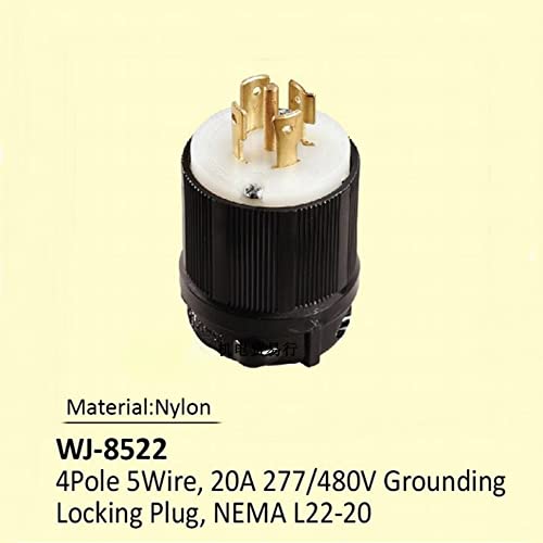Enchufe de alta resistencia WJ-852222-20 4P5W para sistemas industriales 480V 3
