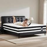 12 Inch King Size Hybrid Mattress Individual Pocket Spring 100 Breathable Memory Foam Knitted Cover