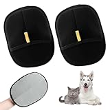 2 Stück Doppelseitige Katzen Pflege Handschuhe, Statische Entfernung Haustier Haar Handschuhe, Haustier Haarentfernung Handschuhe, Wiederverwendbare Haustier Pflege Handschuhe Reinigung und Pflege