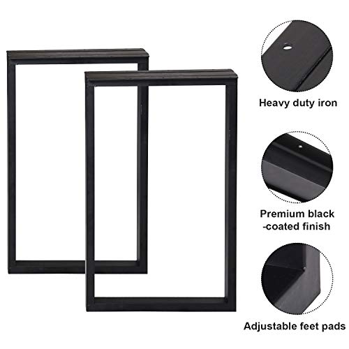 Homekayt Black Metal Table Legs Desk Leg Industrial Table Legs,Coffee Table Legs, Diy Cast Iron Bench Legs(Without Boards) #TOP1