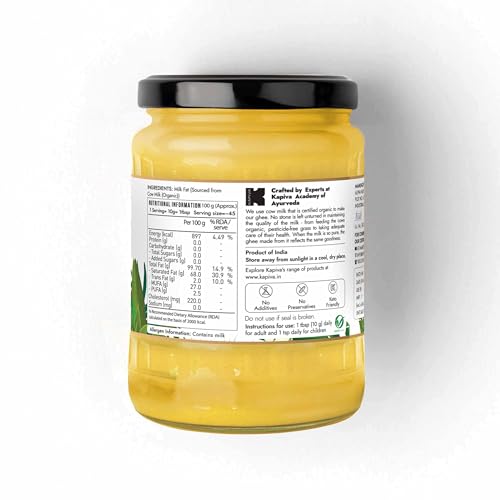 Image of Kapiva 100% Organic Ghee - Good Fats For Healthy Heart - Keto Diet Friendly, 500 Ml