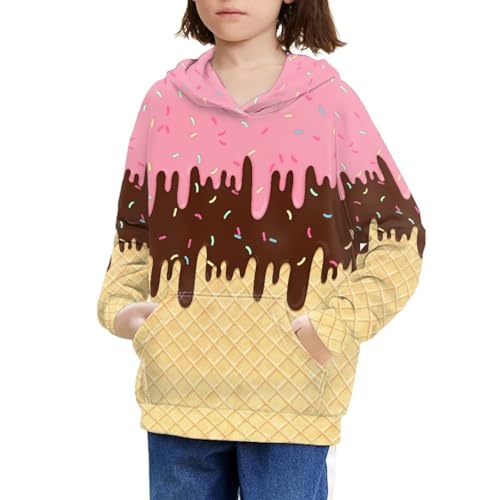 Image of Coloranimal Unisex Girls and Boys Long Sleeve Hoodies Hoody Athletic Pullover Sweatshirts Tops Age 6-16year