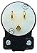 Webber Electronics NEMA 5-15P RA Replacement Plug - Right Angle, 15A / 125V, Easy Assembly, Durable Nylon & Brass Construction, 8 Configurations