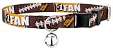 Country Brook Petz - Black and Gold Football Fan Cat Collar Limited Edition - Sports and Athletics Collection Featuring Spirited Designs