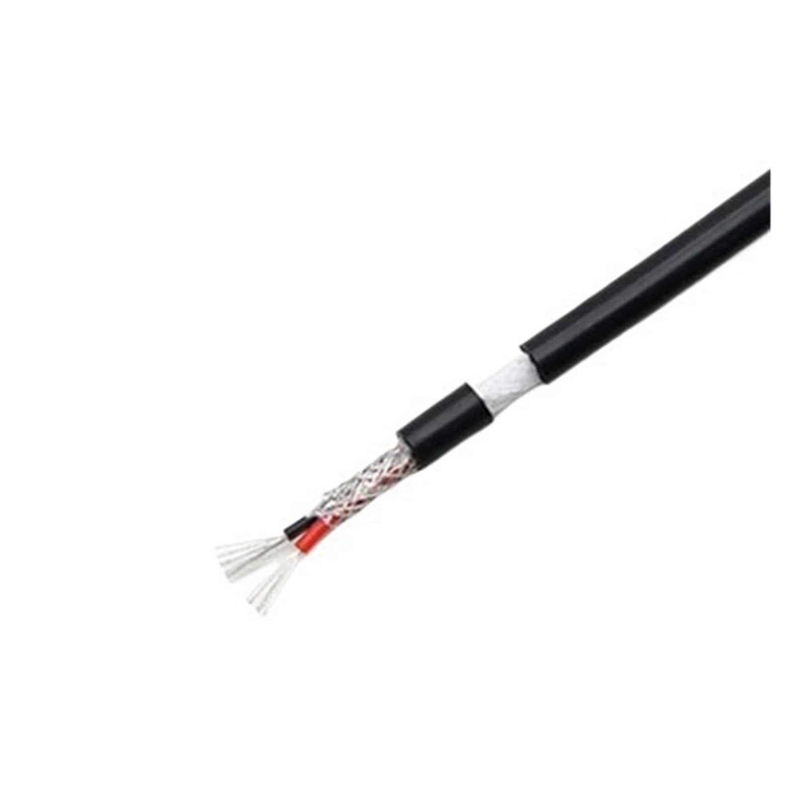 Cable blindado de alta temperatura de 1/5/10M Sq 0,3/0,5/0,75/1/1, 5/2, 5mm, aislamiento de silicona, señal de Control de potencia(Black x 2 Cores,5 meters,13AWG (Square 2.5mm))