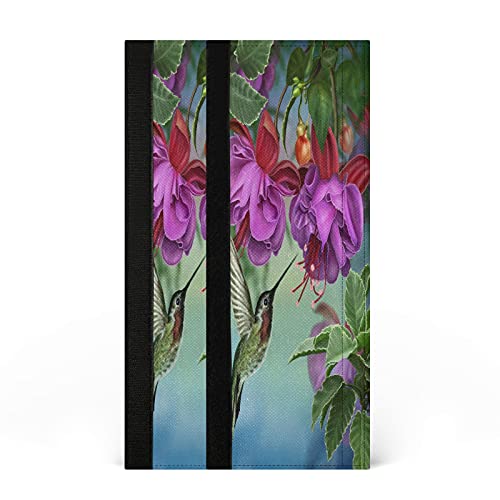 xigua Fuchsia Flowers Hummingbird Refrigerator Door Handle Covers,2 PCS, Keep Your Kitchen Appliance Clean from Smudges, Food Stains, Drips, Fingertips, Perfect for Dishwashers