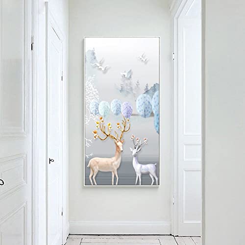 Diamond painting faon de la forêt grand format 50x120 cm pour adultes et enfants