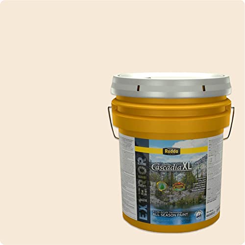 Rodda Paint CASCADIA XL Exterior Satin All Seasons Paint & Primer in One, 5-Gallon, Artisan White