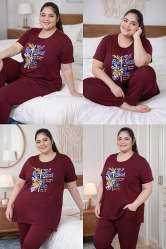 Image of In Love Women's Plus Size Longline T-Shirt with Side Pocket, 3 /4 Sleeve, Crew Neck