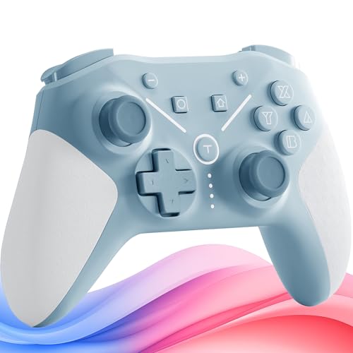 8カラー inklink Switch2 / Switch コントローラー プロコン2 超マット加工 3段階連射機能 軽量設計 高精度ボタン 大容量バッテリー 最大15時間 4段階振動調整 6軸ジャイロセンサー ワイヤレス wireless プロコン プロコントローラー (ソーダ)