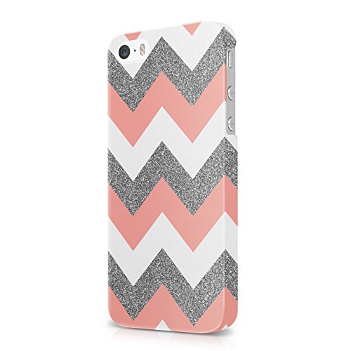 Freshest Shells Coral Pink Chevron Glitter Pattern...