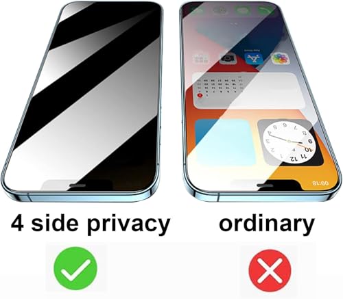 Image of MACLEN Anti-Spy 4-Way 360 True Privacy Tempered Glass Militry-Grade Protector for iPhone X, XS, 11 Pro,Case Friendly, 9H Hardness, Easy Installation