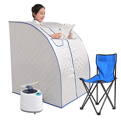 ZFF Portable Steam Sauna With Chair And Remote Control Steam Pot Machine 2L Personal Indoor Spa Sauna Tent Slimming Weight Loss Detoxify