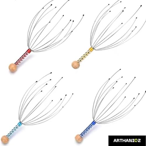 Massageador Capilar Anti Estresse Para Relaxar Com 12 Hastes - ARTHANICZ