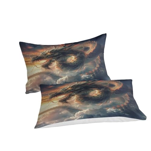 Set de housse de couette 3 pièces Evil Le Dragon 140x200cm single - 3