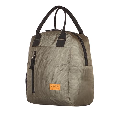 Image of Outrider Polyester Jumbo Lunch Bag,Lunch Bag for Office Men, Women and Kids, Quality Tiffin Bag for School, Picnic, Work, Carry Bag for Lunch Box, 12 Liters, Olive Green