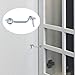 uxcell 2 Inch Cabin Hook, Eye Latch Privacy Hook Door Lock Plating Finish for Gate Shutters Window Slide Barn Door 2 Pack Silver