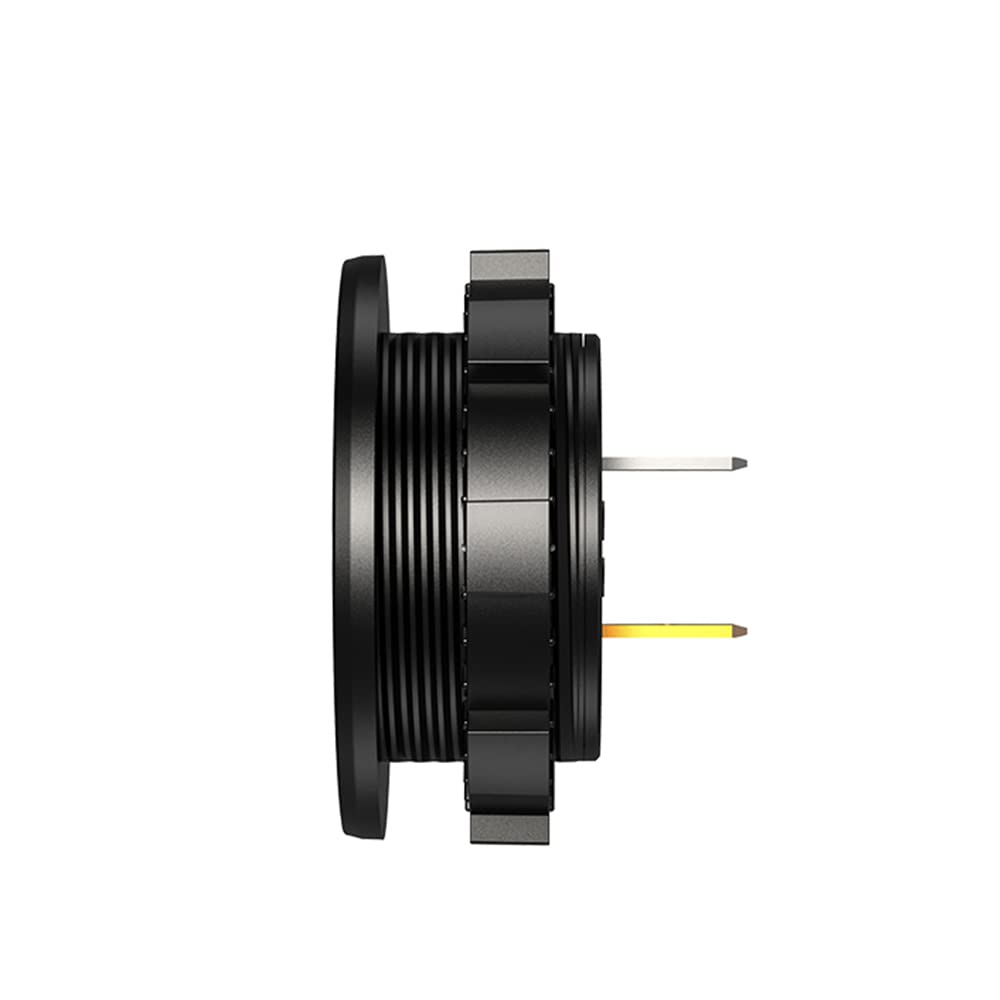 YIXISI DC 12V 24V Wodoodporny Woltomierz Samochodowy z Cyfrowym Wyświetlaczem LED i Płytą Montażową, Okrągły Miernik Testera Napięcia z Zaciskami do Łodzi Motocykl Ciężarówka ATV, Niebieskie Światło