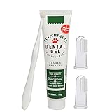 Pasta dental para perros y gatos | Kit 4 en 1 con sabor a carne | Ayuda a controlar el sarro y refrescar el aliento |...