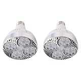 Cryofu 2X E27 Pflanzenlampe Glühbirne 35W LED Pflanzenlicht Vollspektrum Warmweißes Licht für Indoor Garten Gewächshaus