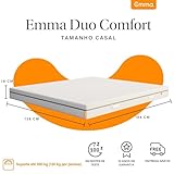 Colchão Casal Emma Duo Comfort – 10 anos de garantia, conforto de dupla face e suporte ideal para o seu corpo – 138x188cm. glide