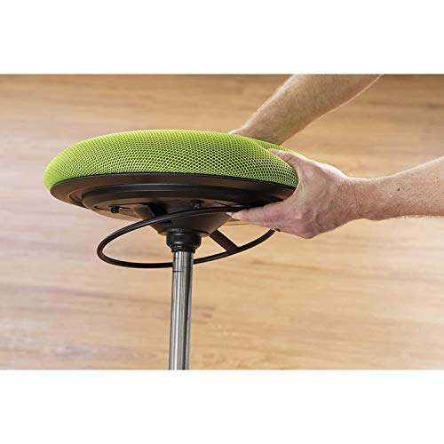 Image of Safco Twixt Active Movement Seating Chair, Ergonomic Support, Adjustable Height, Green Mesh