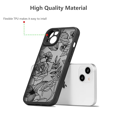 Coque iPhone 15 fleur rose XIZYO protection TPU antichoc fine