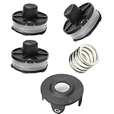 3 Stück Fadenspule Ersatzspule für Makita Rasenmäher Spule für Makita 196146-9 Spulenabdeckung 195858-1 Feder 231352-0 (3 Spulen + 1 Spulenabdeckung + 1 Feder)