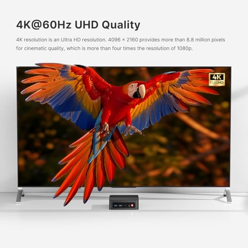 origimagic C4 Ryzen 5 3550H Mini PC, bis zu 3.7GHz, Light Gaming PC, 16GB DDR4 512GB M.2 SSD, Triple 4K 60Hz Display Support, USB3.2/Dual RJ45 LAN/Wi-Fi5/BT5.0/W11-Pro Home Office