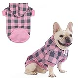 Sudadera con capucha para perros a cuadros Suéteres con sombrero Traje