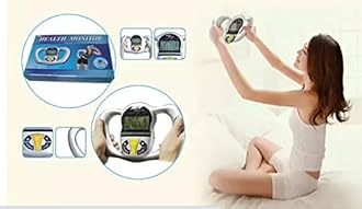 Bi - Bhavya - Mini Digital Lcd Portable Digital Handheld Body Mass Index Bmi Meter Body Fat Analyzer - Silver