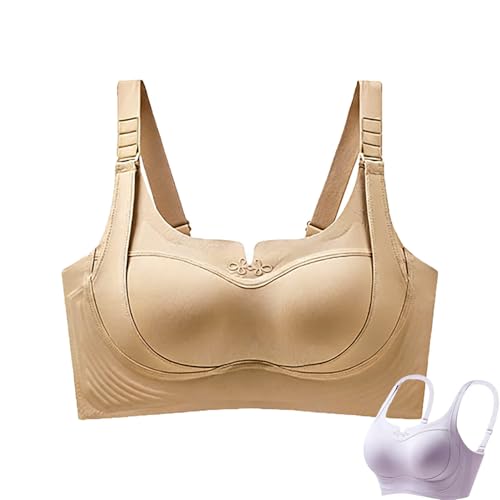 Lift Bust Shaping Bra, Shape Lifting Bra for Seniors Adjustable Bras for Older Women Sagging Breasts Wireless Support Bras (Nude,XX-Large)