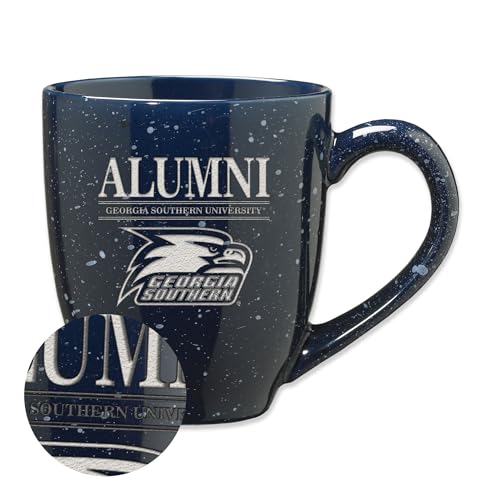 Rico Industries NCAA Georgia Southern Eagles Alumni 16 oz Team Color Laser Engraved Speckled Ceramic Coffee Mug