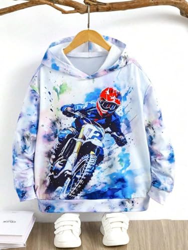 Image of Boys Humour and Comic Printed Long Sleeves Sweatshirt, Cotton Blend, Hooded Neck