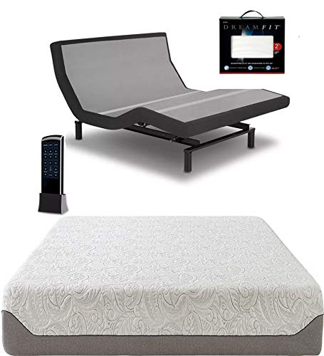 Leggett & Platt Prodigy 2.0 Adjustable Bed with Your Choice of Boyd Sleep Cooling Air Flow Gel Memory Foam Matt and Set of Dreamfit Sheets (King(One King Matt), 10" Medium Firm)