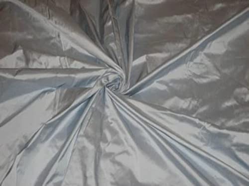 Pure soie de Dupioni bleu glacé | Tissu d'exception fait pour durer