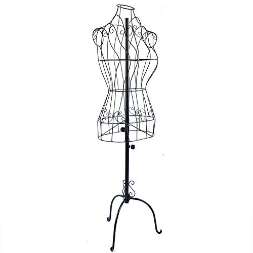 TESUGN Metall Schneiderpuppe - Höhenverstellbare Schaufensterpuppe 140-160cm Eisendraht