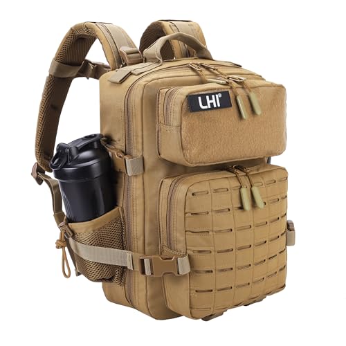 Image of LHI Tactical Military Backpack for Men 25L /45L Large Molle Army Assault Pack 3 Day Hiking Rucksack With Bottle Holder
