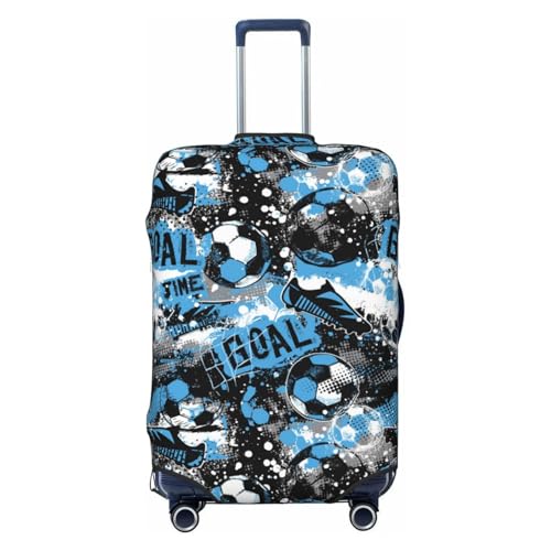 soccer Football ball goal blue Travel Luggage Covers - Elasticity Suitcase Covers Protector for Luggage 18-32 Inch
