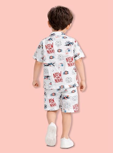 Image of 3BROS Baby Boys & Baby Girls Pure Cotton Clothing Set Casual Half Sleeves Shirt with Shorts Set For Boys & Girls