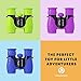 Promora Binoculars for Kids, Set with Magnifying Glass & Compass Purple - Perfect Toy for Little Boys and Girls, Kids Binoculars for 3-12 Years Boys and Girls Present for Toddler