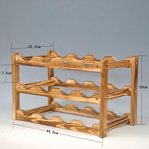 Soporte de vino de mesa de madera independiente miniatura 2